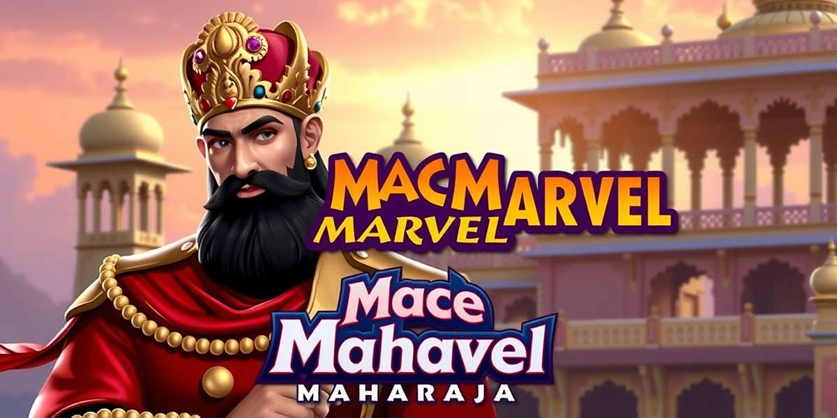 Mace Marvel Maharaja game cover featuring a royal maharaja in traditional attire with a grand palace in the background