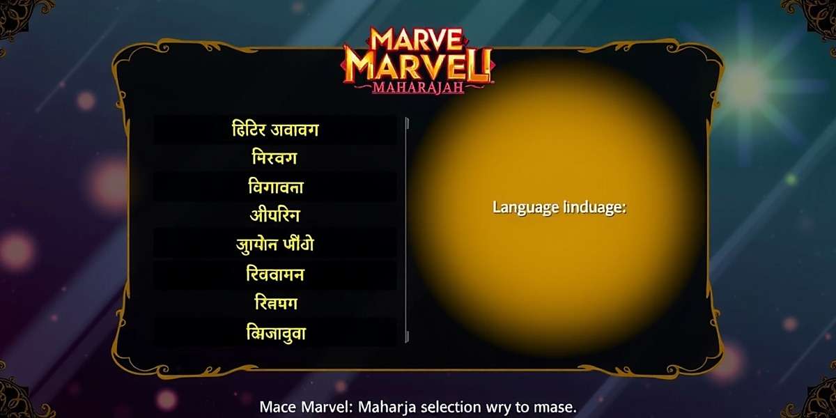 Mace Marvel Maharaja language selection screen showing various Indian language options